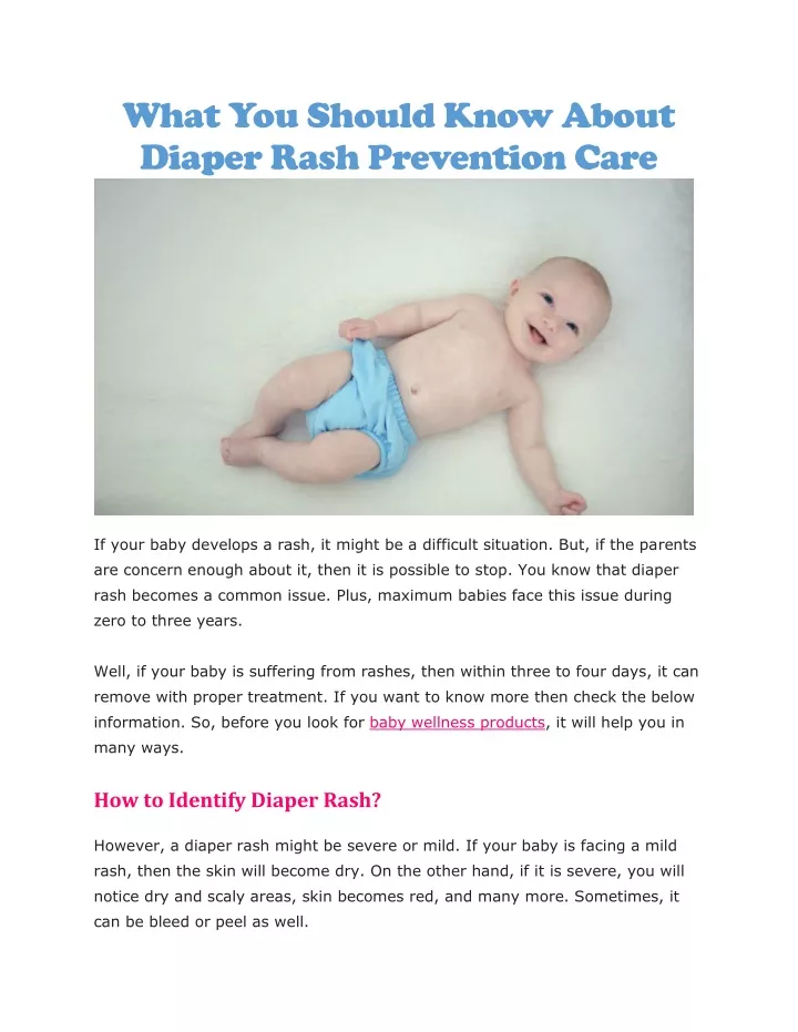what you should know about diaper rash prevention