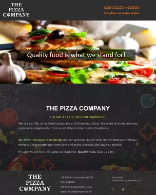 call 01223 410800 or place an order online