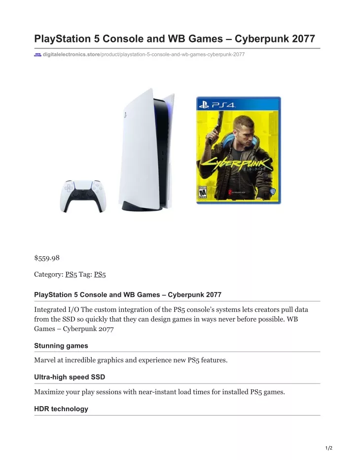 playstation 5 console and wb games cyberpunk 2077