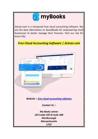 Free Cloud Accounting Software  Zetran.com