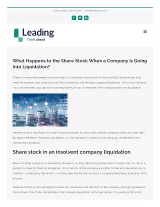 What Happens to the Share Stock When a Company Is Going Into Liquidation?