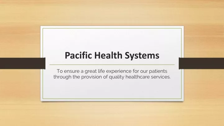pacific health systems