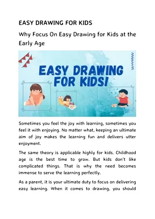 EASY DRAWING FOR KIDS!