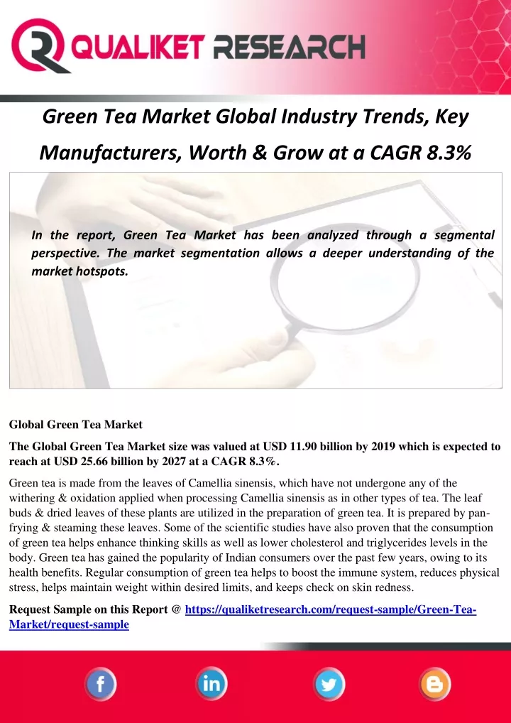 green tea market global industry trends key