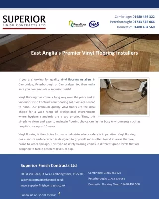 East Anglia's Premier Vinyl Flooring Installers