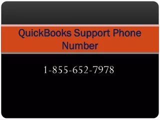 QuickBooks Support Phone Number 1-855-652-7978