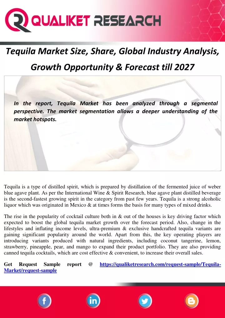 tequila market size share global industry analysis