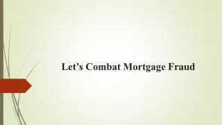 Mortgage Lender Fraud