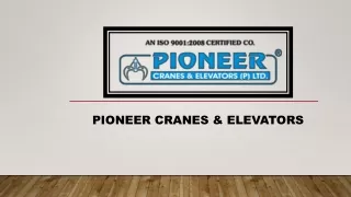 pioneer cranes elevators