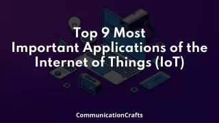 top 9 most important applications of the internet of things iot