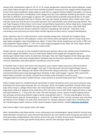 Laporan Situs Judi Togel Singapore Online Inilah Ilmu Di Balik A Perfect