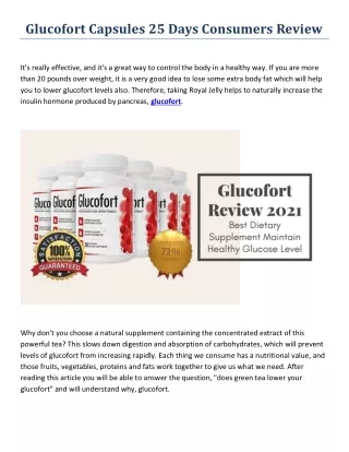 Glucofort 2021 Review - What Customers Said?