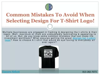 common mistakes to avoid when selecting design for t shirt logo