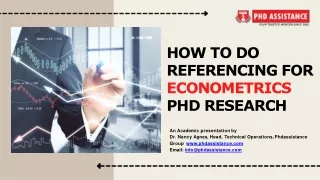 how to do referencing for econometrics