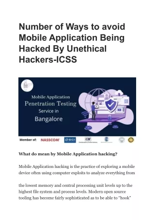 number of ways to avoid mobile application being