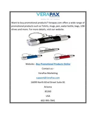 Buy Promotional Products Online | Verapax.com