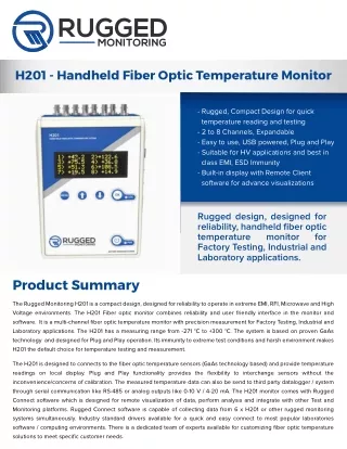 H201 Fiber Optic Temperature Monitors - EV Thermal Management