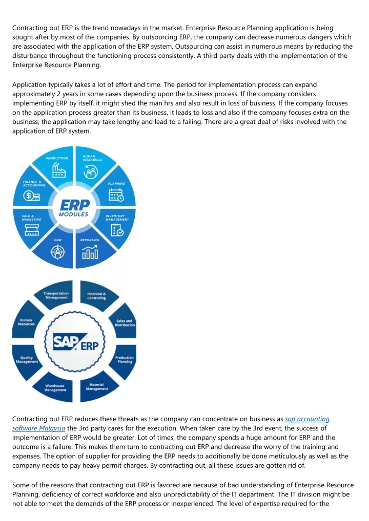 contracting out erp is the trend nowadays