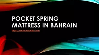 pocket spring mattress in bahrain