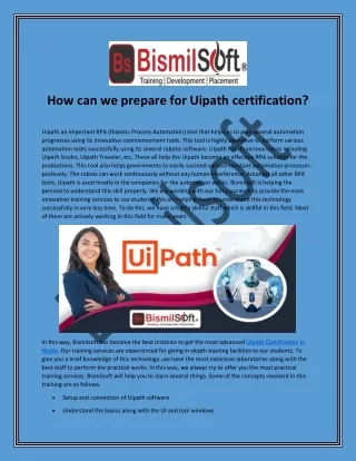 How can we prepare for Uipath certification