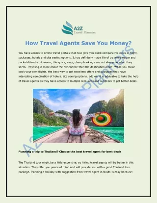 How Travel Agents Save You Money