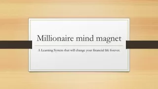 The secret of millionaire mind