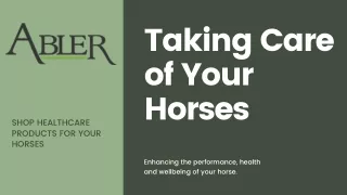 Equine Healthcare Products - Buy Online from Abler
