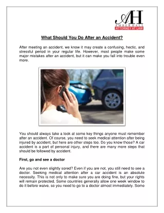 What Should You Do After an Accident