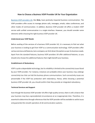 Choose a Business VOIP Provider UK for Your Organization