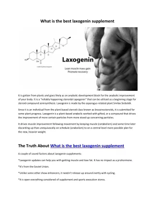 What is the best laxogenin supplement