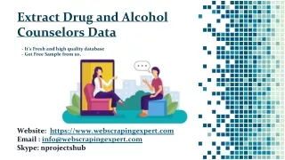 extract drug and alcohol counselors data