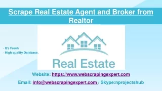 scrape real estate agent and broker from realtor