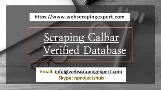 scraping calbar verified database