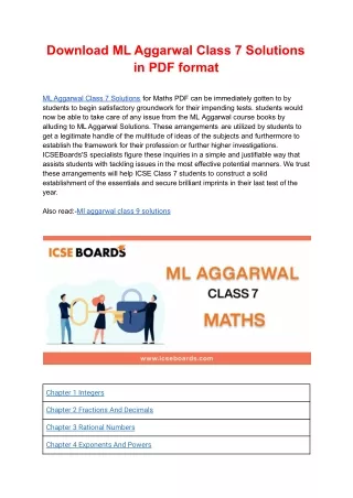 download ml aggarwal class 7 solutions
