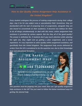 how to get quality online assignment help