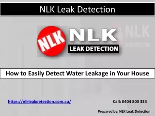 How to easily detect water leakage in your house?