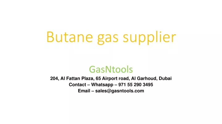 butane gas supplier