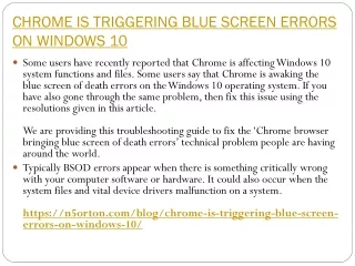 CHROME IS TRIGGERING BLUE SCREEN ERRORS ON WINDOWS 10
