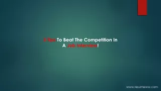 5 tips to beat the competition in a job interview