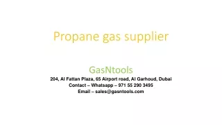 Propane gas suppliers near me