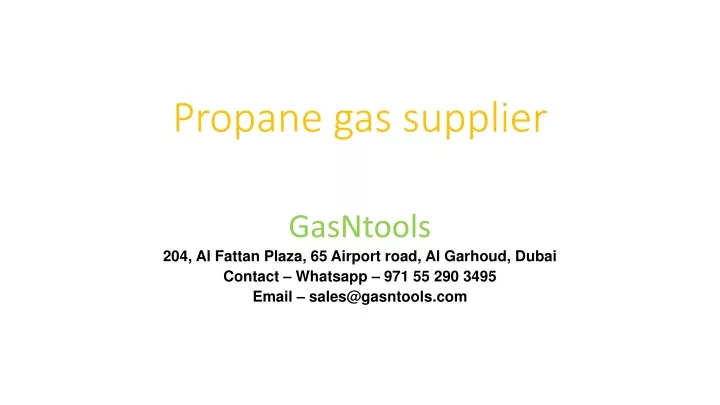 propane gas supplier