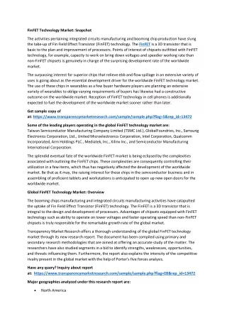 finfet technology market snapshot