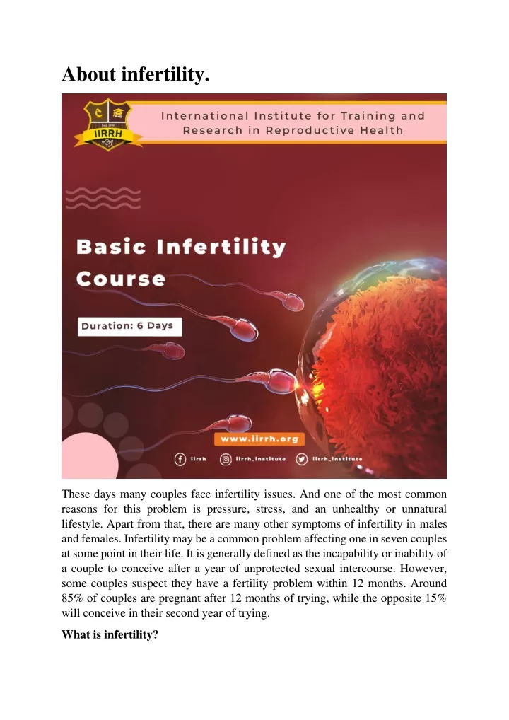 about infertility