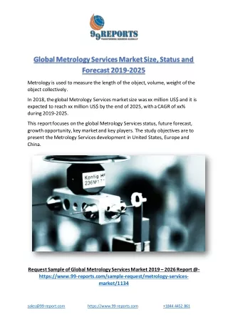 global metrology services market size status