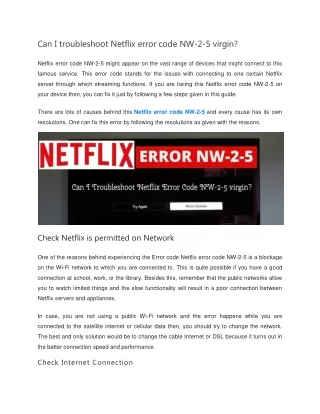 can i troubleshoot netflix error code