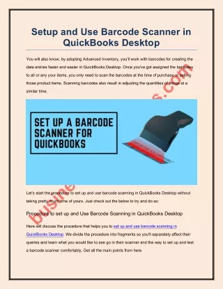 setup and use barcode scanner in quickbooks