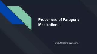 Information about Paregoric Medications