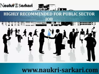 Recommended For Public Sector Job