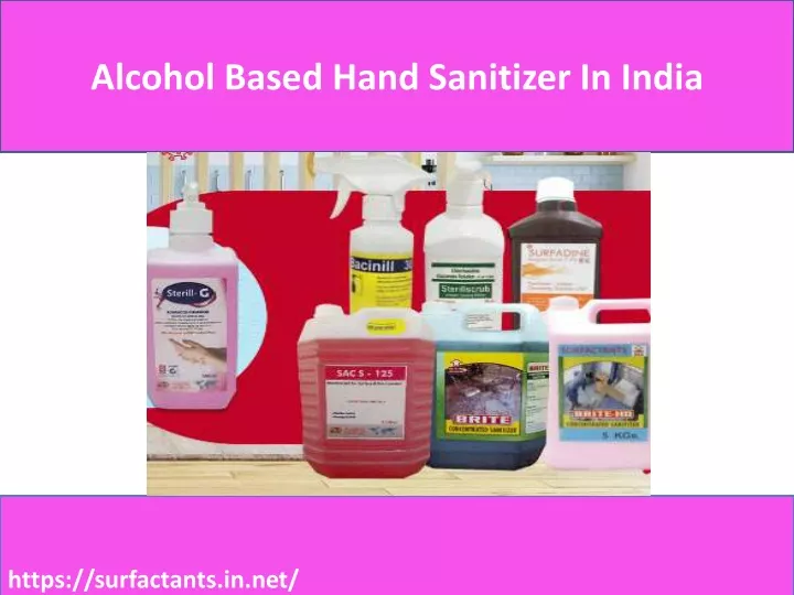 alcohol based hand sanitizer in india