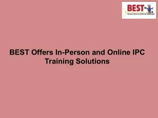 best offers in person and online ipc training